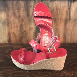 Nicole red sandals